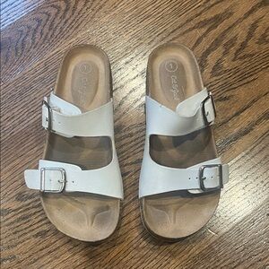 Kids Cat & Jack Double Strap White Sandals